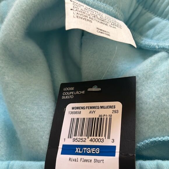 Under Armour Baby Blue Cotton Blend Loose Elastic PullOn Shorts w/ Drawstring-XL - Picture 11 of 12